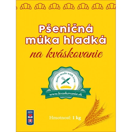 PŠENIČNÁ MÚKA HLADKÁ NA KVÁSKOVANIE - 1 kg