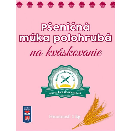 PŠENIČNÁ MÚKA POLOHRUBÁ NA KVÁSKOVANIE - 1 kg